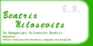 beatrix milosevits business card